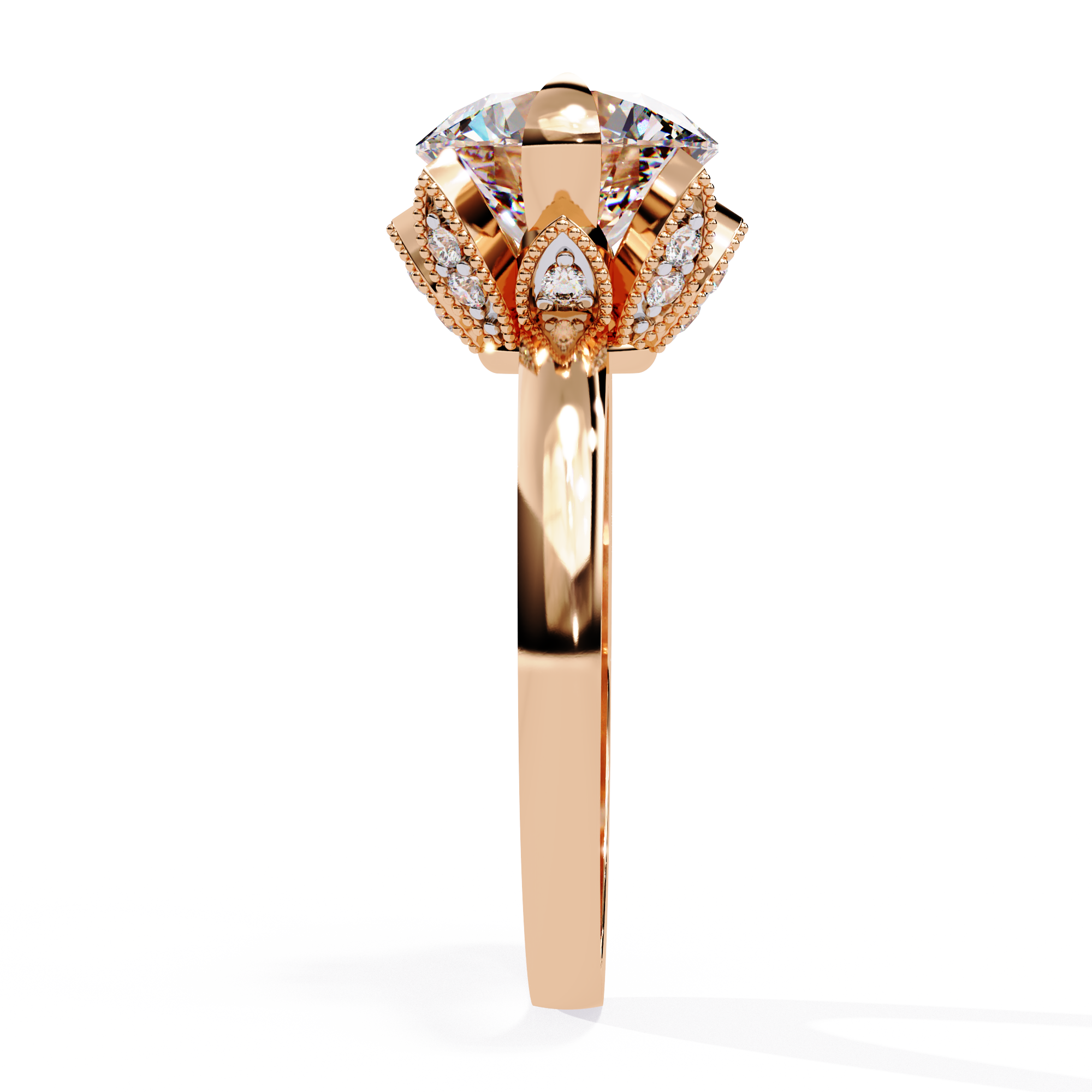 Solitairekart-3.17 CT Brilliant Round Lab Grown Diamond Solitaire Ring